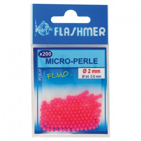 Perles / billes  plastique fluo rouge