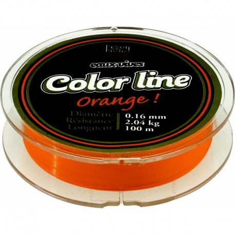 Nylon Pezon & Michel Eaux vives Color Line orange fluo (100 m)