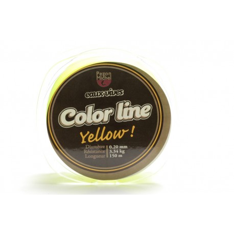 Nylon Pezon & Michel Eaux vives Color Line Jaune fluo (150 m)